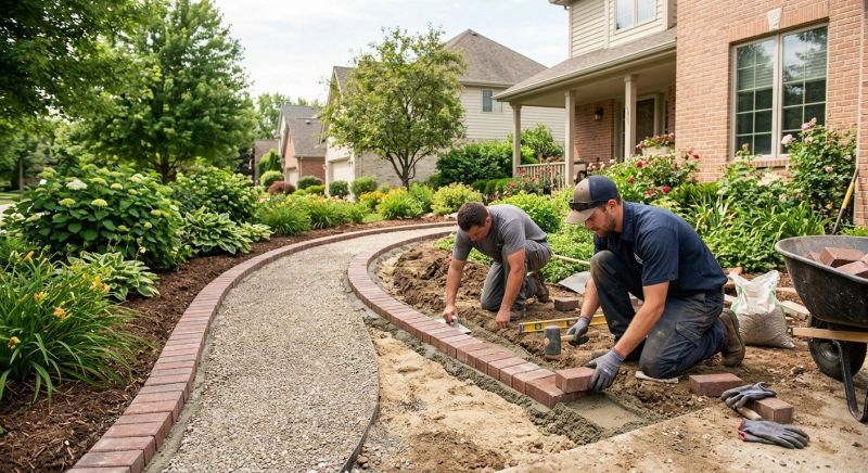 Brick Landscaping Installation in West Hartford, CT