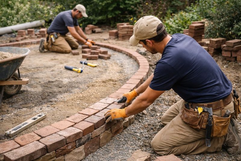 Brick Hardscape Installation in Worcester, MA
