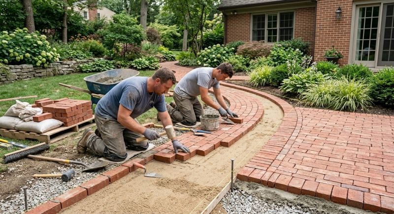 Brick Hardscape Installation in Stamford, CT